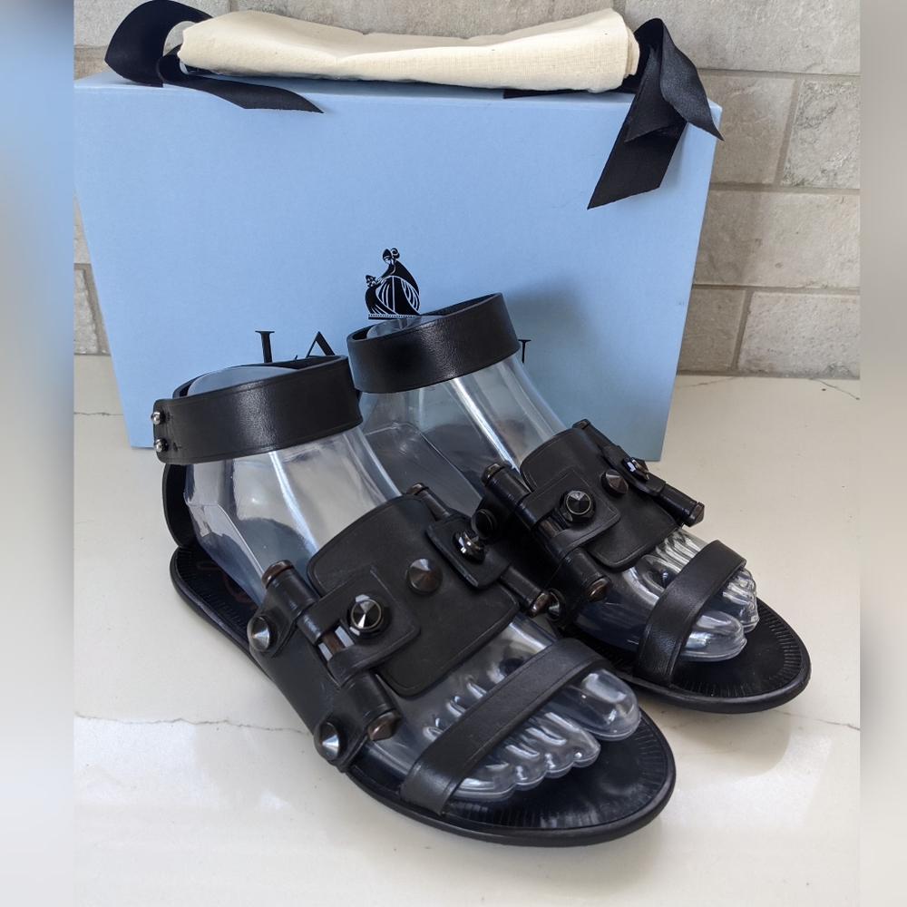LANVIN studded leather gladiator sandals